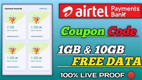 airtel free data coupon code